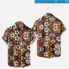 Moda masculina verão t-shirts havaiano impressão 3d aconchegante casual um botão camisas de manga curta praia camisas de grandes dimensões na internet