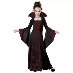 Imagem do Traje de halloween para crianças fantasia de vampiro fantasia de halloween meninas vestido tutu longo roupa de carnaval infantil roupas de penas góticas