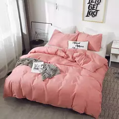 Nordic Solid Color Lixar Duvet Cover Set, Individual, Duplo, Queen, Cama King Simples, Fronha, Roupa de cama, Sem lençol, - loja online