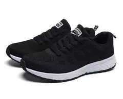 Mulheres sapatos casuais moda respirável andando malha sapatos planos tênis feminino 2021 ginásio sapatos vulcanizados branco calçado feminino - comprar online
