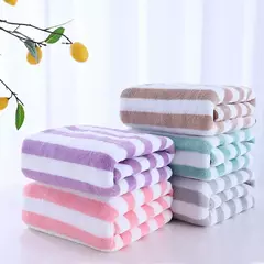 Absorvente Quick Drying Toalha De Banho Conjuntos, Listras, Mão Face Suave, Microfibra De Banheiro, Natação, Adultos, 35x75cm