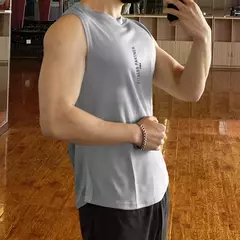 Malha de musculação masculina com regatas de corrida, treino de ginástica, camisa sem mangas fitness, camiseta de secagem rápida masculina, colete esportivo verão 2020 - loja online