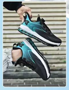 Imagem do Tênis de corrida acolchoados para homens, tênis antiderrapantes, botões rotatórios, adequados para exterior, casual, conforto, alta qualidade, venda quente