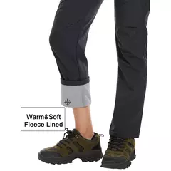 MAGCOMSEN-Calça de lã feminina com bolsos de zíper, calça reta impermeável, carapaça macia, esqui quente com neve, outono e inverno - Wolf Magazine