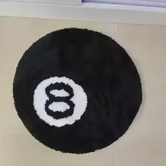 Tapete de bilhar redondo simulado, Tapete de 8 bolas, Tapete de cadeira macia de caxemira, Tapetes antiderrapantes, Quarto Vintage Black Carpet Drop na internet
