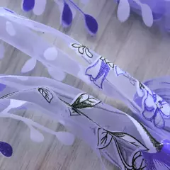 Tule Floral em Cortinas Puras, Tratamento Janela, Painel Persianas, Sala de estar, Quarto, Cozinha, Sombra, Roxo, Peônia - comprar online