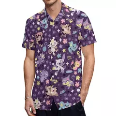 Camiseta havaiana masculina de manga curta, estampa de ovelha 3D, roupas de praia soltas, camisas grandes, verão - comprar online