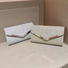 Saco De Noite De Ouro e Prata, Bolsa De Festa De Cadeia De Luxo, Casamento