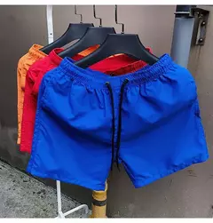 Calção esportivo masculino de seda no gelo, shorts de praia leves, respiráveis, cor doce, para surf, solto, tamanho extra grande, verão - comprar online