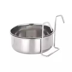Aço inoxidável pendurado Pet Cage Bowl, Crate Dog Bowl, Alimentador de comida e água, Coop Cup para Cat, Puppy, Birds, Rats 6 tamanhos
