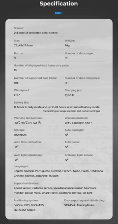 Geoid cc600 tela colorida sem fio bicicleta computador navegação gps velocímetro gpx wifi ciclismo odômetro formiga interior - comprar online