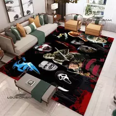 Imagem do Tapete impresso filme de terror 3D, tapete antiderrapante, sala de estar e quart