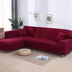 Monocromático Elastic Capas Sofá para Sala, L Shaped Canto Sofá Capa, Protetor de Cadeira Slipcover, 1, 2, 3, 4 Lugares - Wolf Magazine