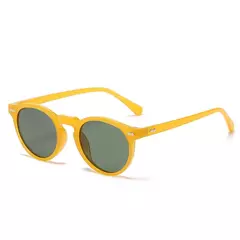 Óculos de sol retrô redondo para homens e mulheres, pequenos óculos polarizados masculinos e femininos, tons vintage literários, óculos para dirigir na moda na internet