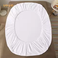 Imagem do 100% algodão cabido folha com faixas elásticas antiderrapante ajustável colchão cobre para único cama king queen duplo, 140/160/200cm