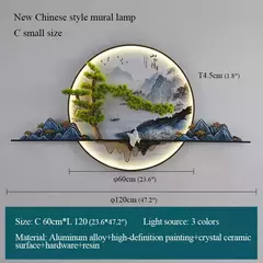 Imagem do TINNY-Chinês Criativo Paisagem Mural Candeeiro, Imagem Moderna Luz de Parede, Lâmpada LED para Casa, Sala, Estudo, Decoração Do Quarto