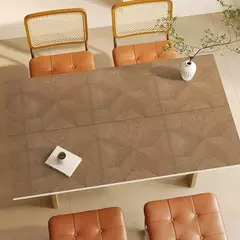 Tapete De Mesa Geométrica Grão De Madeira, Tapetes Decorativos De Luxo Leve, Anti Óleo e Toalha De Mesa Anti Scalding, Cuidado Fácil, High End - Wolf Magazine
