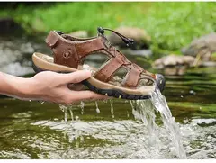 2024 sapatos masculinos de couro verão novo tamanho grande sandálias masculinas sandálias de moda chinelos tamanho grande 38-47 ? - loja online