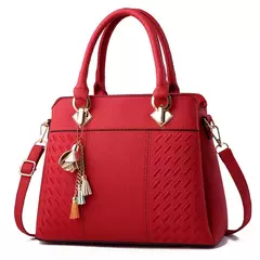 Bolsa crossbody de couro PU para mulheres, alça superior, bordada, bolsa de ombro elegante, bolsas de mão estilo simples para senhora - Wolf Magazine