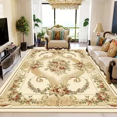 Clássico Big Size Sala Tapete, Decoração de luxo vermelho Home, Quarto tapete