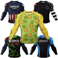 Manga comprida Surf Camisa com Silicone, Fitness Wear, Compressão Fitness Wear, Praia Swimwear, Proteção UV, Rash Guard, Novos Produtos de Natação - loja online