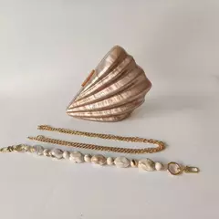 Saco de Embreagem de Mármore Acrílico, Concha, Marrom, Caixa de Pérolas, Bolsas Noite, Designer de Luxo, Carteira, Festa de Casamento, Pedras Dia, Carteira - comprar online