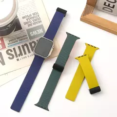 Pulseira de fibra de carbono para Apple Watch, Ultra 2 bandas, pulseira magnética de silicone, 49mm, 44mm, 45mm, 41mm, 40mm, iWatch Series 9, 8, 7, 6, SE, 5, 4 na internet