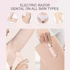 Portátil USB recarregável indolor feminino barbeador, perna e axila cabelo, aparador de barbear elétrico para mulheres, senhoras na internet