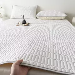 Tapete e fronha de látex espesso macio, Conjunto de cama liso, Lençol Cool Feeling, Capa de colchão de resfriamento, Verão, 2 pcs, 3pcs