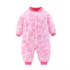 Macacão de flanela macia para bebê recém-nascido, jaqueta infantil para meninas e meninos, macacão de bebê, roupas de primavera e inverno, 0-18 meses