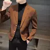 Fatos e blazers xadrez masculinos, moda masculina casual, jaqueta grife de luxo, roupas grife premium, branco e marrom, casacos de festa, verão