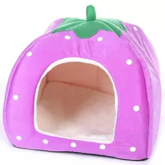 Casa de hamster de morango cobaia esconderijo pequeno animal cama esconder cabana gaiola acessórios para outono inverno - comprar online