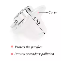 Clipe de chupeta personalizado bebê titular chupetas de luxo recém-nascido prata Bling mordedor de silicone transparente infantil livre de BPA na internet