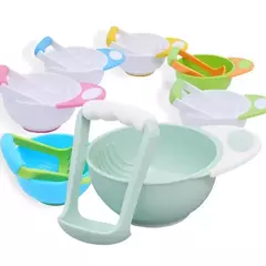 Tigela De Moagem De Alimentos Complementares Para Crianças, Condicionador De Alimentos Manual, Alça De Moagem, Processador De Comida De Bebê