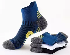 Meias esportivas de fitness profissional para homens e mulheres, fundo de toalha, antiderrapante, corrida, basquete, treinamento, secagem rápida, 5 pares na internet