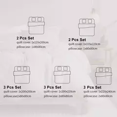 Alta Qualidade Algodão Duvet Cover Set, 100% Tecido Real, Duplo, Rainha, Rei, Colcha, Roupa de cama, 500Tc, 2 Pcs, 3Pcs na internet