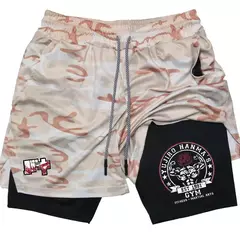 Masculino Anime 2 em 1 Calções Esportivos, Calções de Compressão Atlético Calças de Treino Fitness Running Sportwear, Desempenho Ginásio - loja online