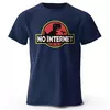 T-shirt impressa sem Internet, 100% algodão, camisetas gráficas engraçadas para homens e mulheres, tops de verão