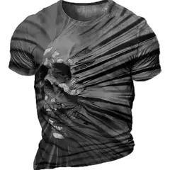 Camiseta masculina Horror Skull, 3D Print, Death T Shirts, Tops de manga curta, Camiseta extragrande, Roupas Masculinas, 6XL - Wolf Magazine