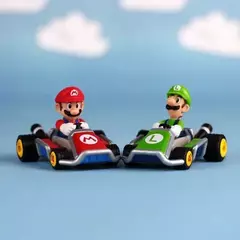 8 pçs/set Super Mario Série Modelo de Carro de Brinquedo Deslizante Carros de Corrida Personagem de Jogo de Desenho Animado Anime Figura KARTING Coletando Brinquedos Presentes - loja online