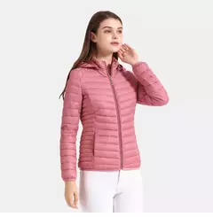 Jaqueta Santelon feminina ultraleve acolchoada com capuz removível parka ao ar livre quente e leve com bolsa de armazenamento na internet