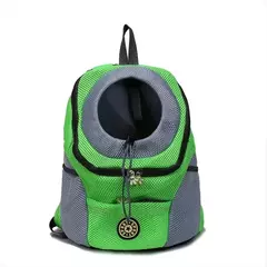 Novo ombro duplo portátil mochila de viagem ao ar livre pet cão transportadora saco dianteiro do cão de estimação mochila malha - loja online