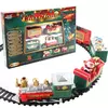 Natal realista trem elétrico definido para crianças, fácil de montar e seguro, Xmas Tree decoração, presente Home Party