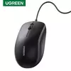UGREEN-USB Mouse com fio com design ergonômico, 1200 DPI, 3 botões para laptops e PCs