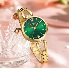 Curren-Relógio de luxo para mulheres, alta qualidade, diamante, senhoras, quartzo, impermeável, aço inoxidável, caixa incluída - comprar online
