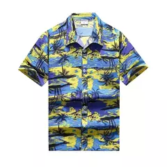 Camisa havaiana de botão manga curta masculina, estampada em coqueiro, camisa Aloha, casual moda praia, plus size, verão, 5XL, 26 cores na internet
