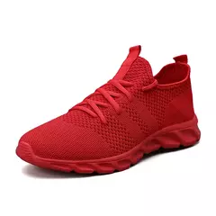 Sapatos esportivos casuais masculinos respirável verão luz sola macia conforto tênis de corrida ao ar livre moda estudante malha plus size tênis