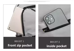 Mochila de carregamento USB impermeável para homens, sacos traseiros do escritório do negócio, mochila para laptop casual, mochilas escolares masculinas, 15,6";;VERDADEIRO;;"CINZA na internet