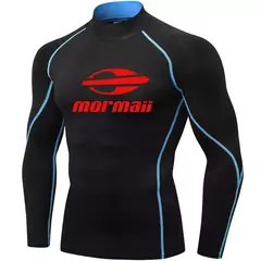 Proteção UV dos homens Natação T-Shirt, Rash Guard, Manga Comprida, Surf, Sw