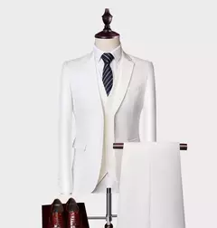 Terno casual de negócios masculino para casamentos, blazer genuíno, colete e calças, grande e alto, colete slim fit, calças de vestido, tamanho EUA - Wolf Magazine